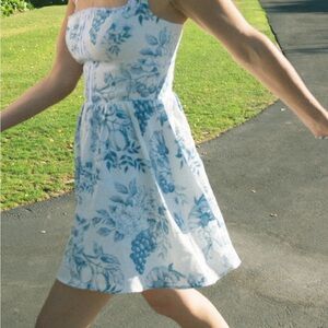 Reformation Blue and White Floral Mini Dress
